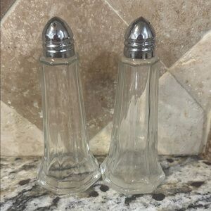 Clear Glass Salt and Pepper Shakers